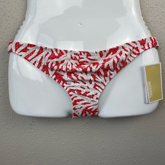 NWT MICHAEL Michael Kors Sea Coral Bikini Bottoms Size S or M - Picture 1 of 3